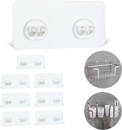 8 Pack Shower Caddy Adhesive Hooks Replacement for Bathroom Shower Caddy1