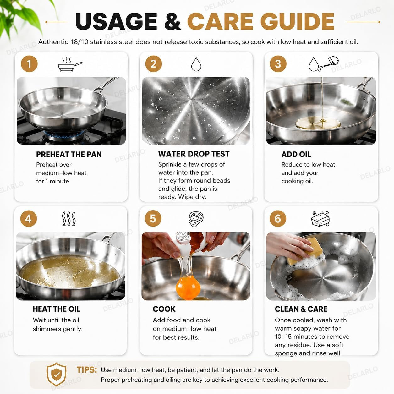 tri-ply-stainless-steel-pan-18-10-12-lids-nontoxic-durable-oven-safe-800-all-cooktops-compatible-fast-even-heat-pfoa-free-large-frying-pan-nontoxic-cookware