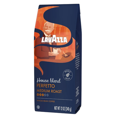 Lavazza House Blend Perfetto Whole Bean Coffee 12Oz Bag, Medium Roast, Full-Bodied, Intensity 3/5, 100% Arabica, Ideal for Drip Brewers, (Pack of 1) - Package May Vary10