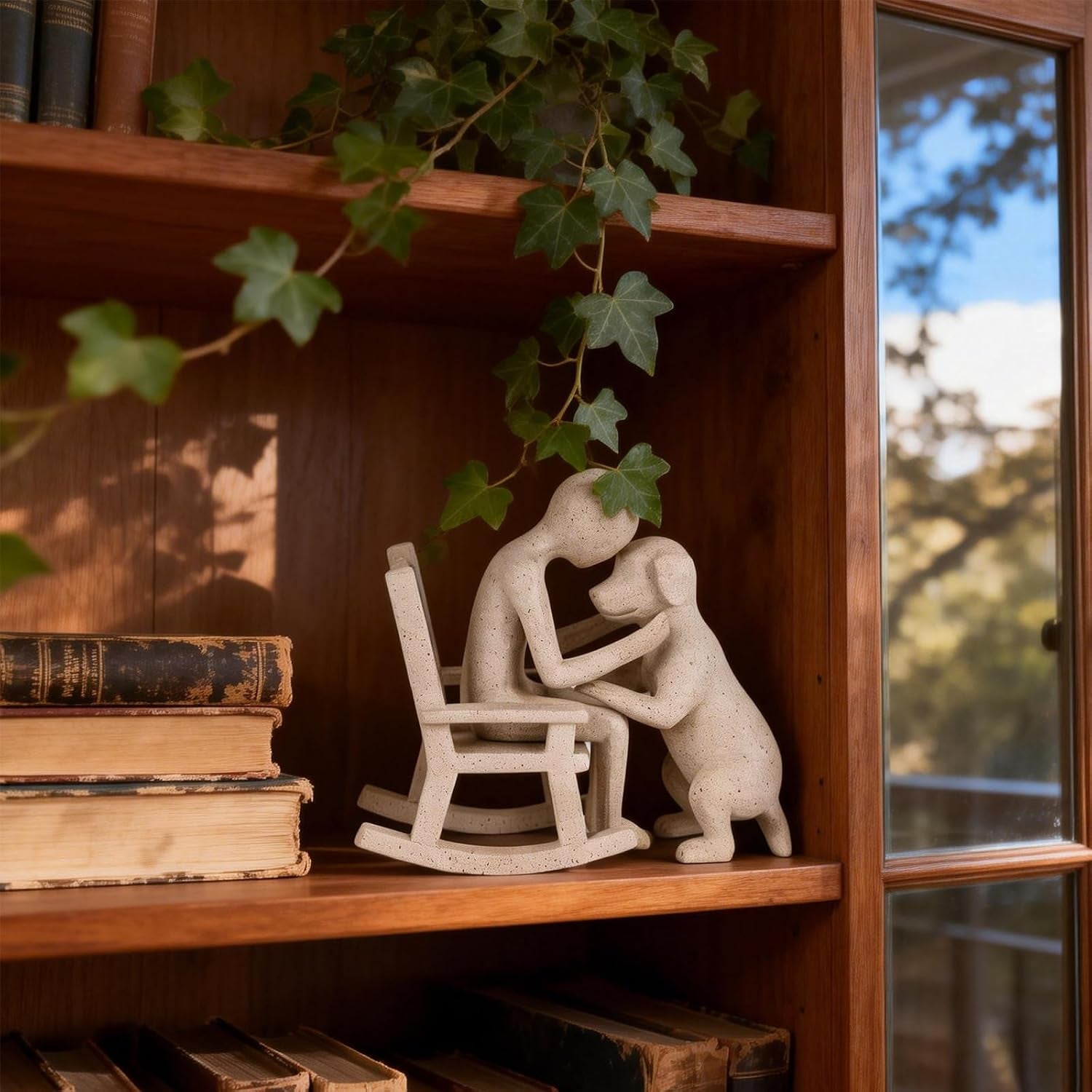dog-decor-statue-cute-man-and-dog-decor-small-sculpture-for-home-accent-living-room-office-mantle-bookshelf-desktop-floating-shelves-memory-gifts-for-pet-lovers-sandstone