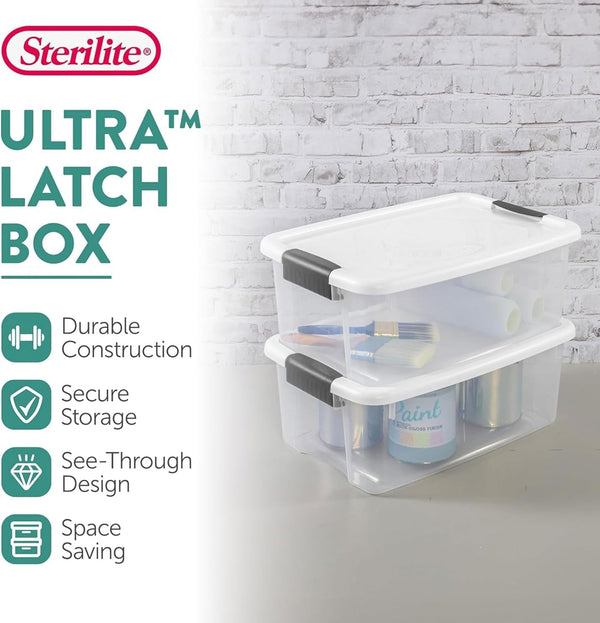 Ultra Latch Box with Lids for Home and Office, 18 Quart, 12-Pack2