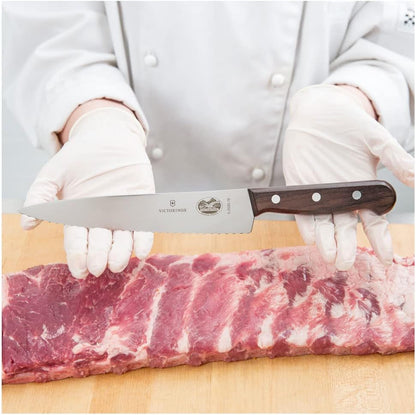 Victorinox 7-1/2-Inch Wavy Edge Chef'S Knife/Carver, Rosewood Handle2