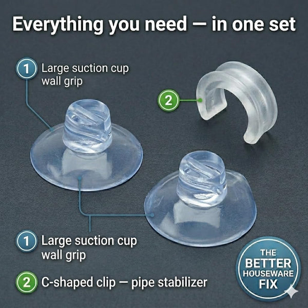 Suction Cup Shower Caddy Connectors, Shower Caddy Suction Cup Set for Bathroom Racks, Heavy-Duty Holder Kit, Easy to Attach & Transparent, 3 Piece Set2