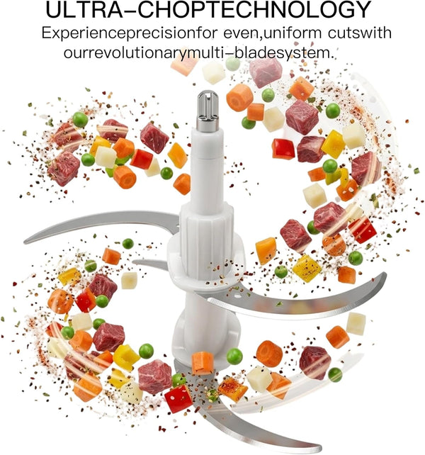 Electric Food Processor, 1000W Meat Grinder & Vegetable Chopper with 4L Thick Glass Bowl, 4 Blades and Dual-Speed Food Chopper for Meat, Vegetables, Fruits, Nuts, and Baby Food2