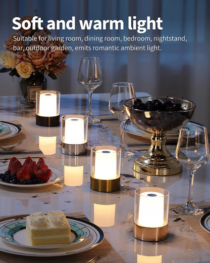 4" Black Cordless Table Lamp Set of 2, Outdoor Rechargeable Lamp7