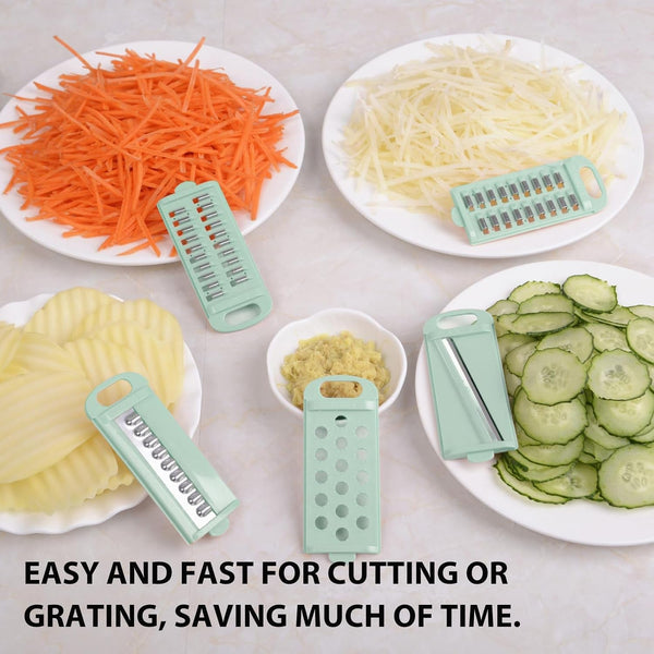 Multifunctional Portable Kitchen Grater Vegetable Slicer with Stainless Steel Blade and Abs Handle, for Efficient Grating and Peeling Random Color in Home4