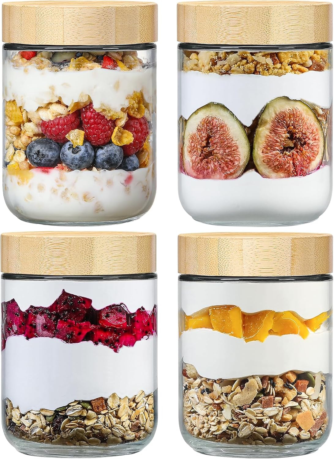 4-pack-16oz-glass-jars-with-airtight-lids-overnight-oats-containers-with-bamboo-lids-wide-mouth-mason-salad-jars-glass-food-storage-containers-for-snacks-yogurt-spice-sugar