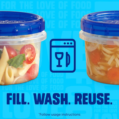 Ziploc Twist N Loc Food Storage Containers, Leak Resistant Design, Small Round, 9 Count4