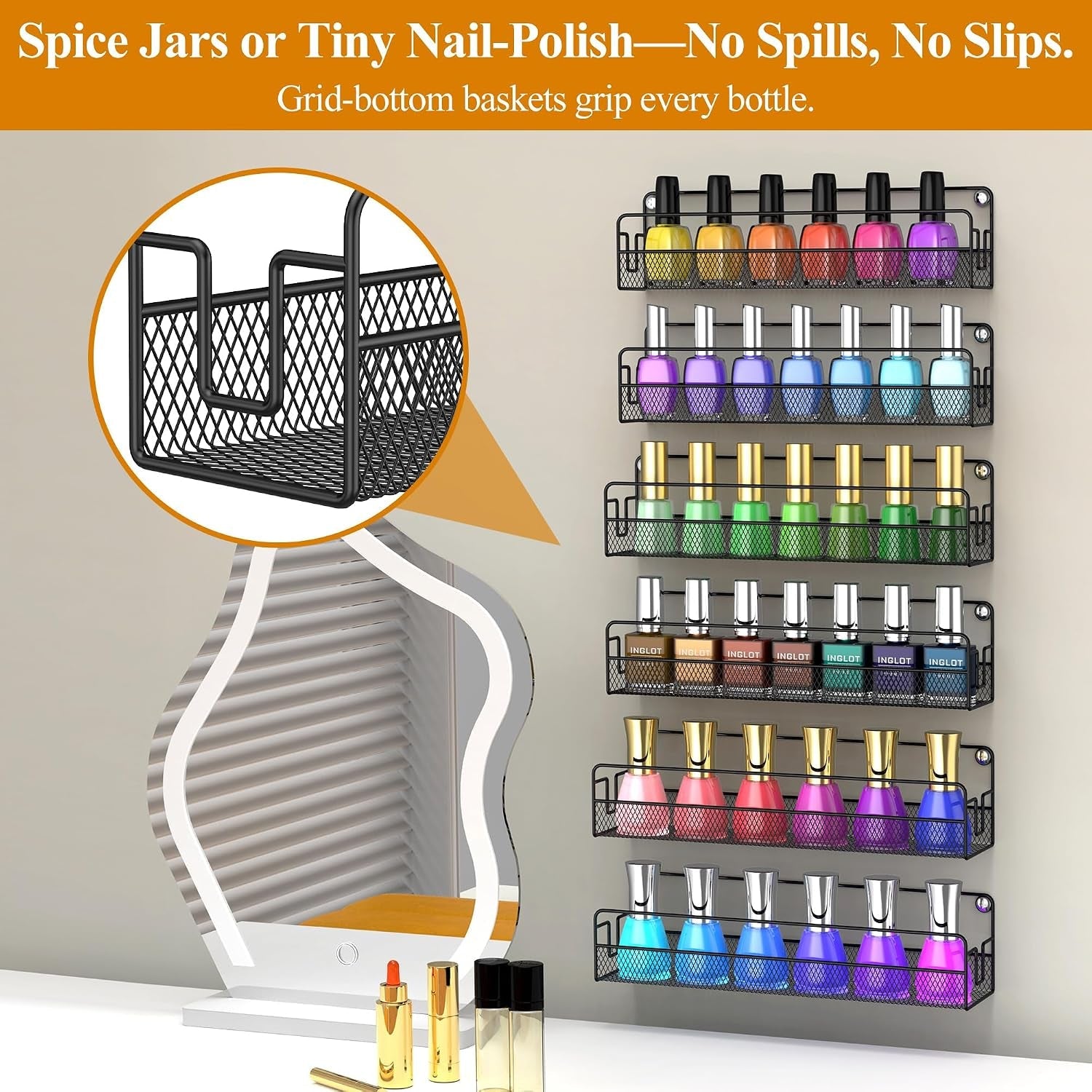 wall-mounted-spice-rack-organizer-pantry-door-organizer-hanging-storage-baskets-metal-spice-shelf-for-kitchen-cabinet-3-depth-sizes-hold-large-jars-to-nail-polish-bottles-6-pack