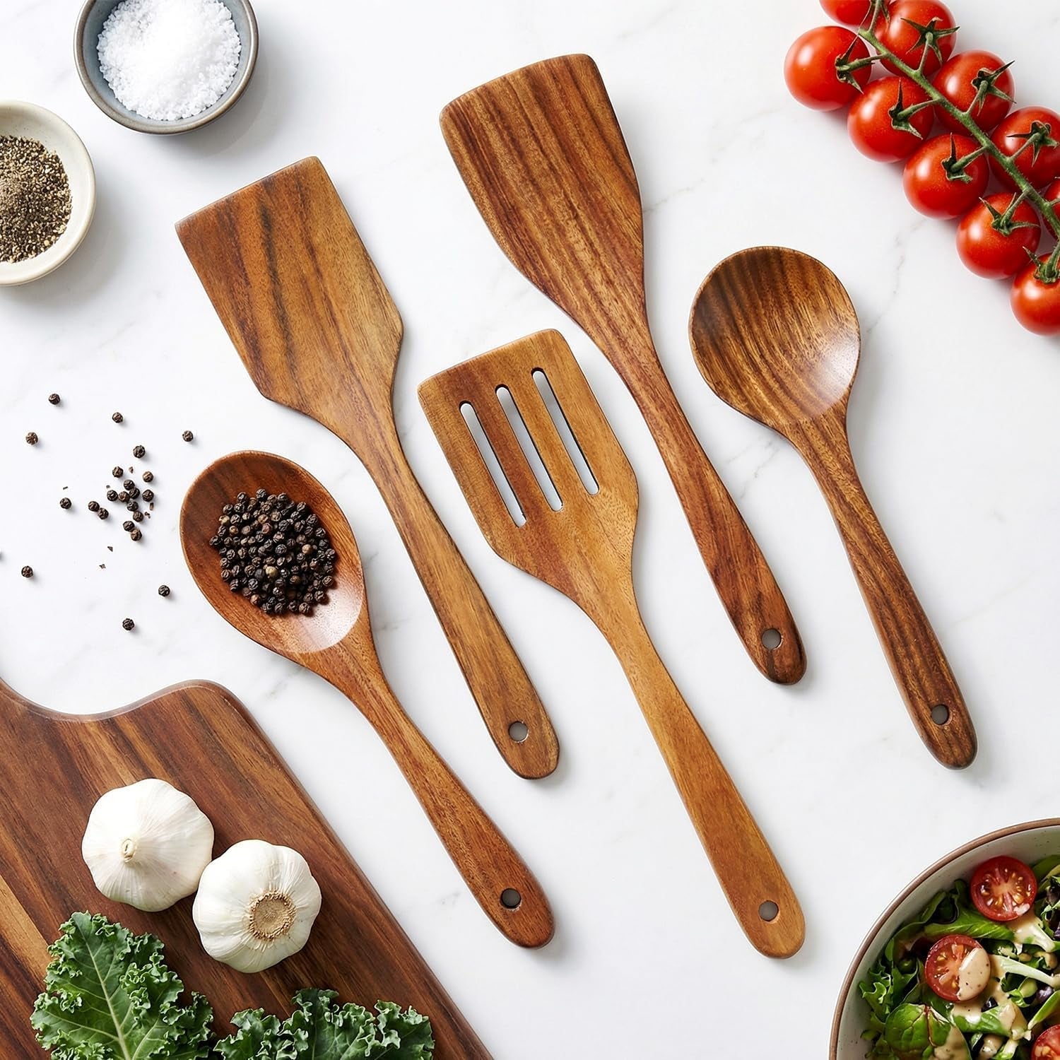 wooden-spoons-for-cooking-kitchen-utensil-set-non-toxic-acacia-wood-spatula-wooden-utensils-for-cooking-spatula-turner-slotted-serving-spoon-teak-cooking-utensils-kitchen-gadgets-bamboo-flat-spatulas