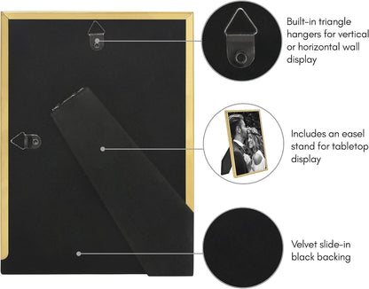 5X7 Rope Picture Frame - Metal - Gold5