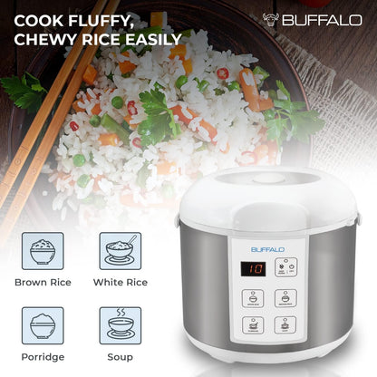 Rice Cooker Stainless Steel Inner Pot Rice Maker Large, 10 Cup | Non-Stick Electric Rice Maker for White/Brown Rice, Grain - Easy-To-Clean Non-Toxic Warmer, Slow Cooker, Multicooker, Steamer4