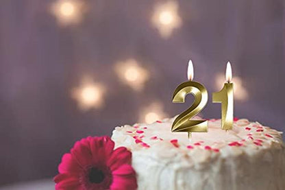 21St Birthday Candles,Gold Number 21 &12 Cake Topper for Birthday Decorations Party Decoration4