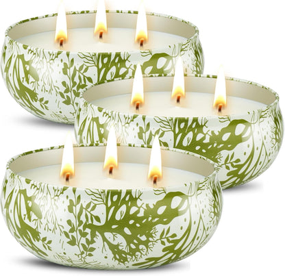 3 X 12Oz Citronella Candle Outdoor 3 Wick Soy Wax Citronella Candle Set Jar Candle up to 240Hrs Burning Outdoor Candles Home Garden Yard Balcony Summer Camping1