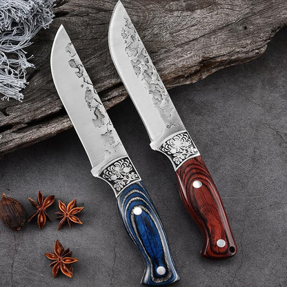Meat Cleaver, 5.3 Inch Forged Cleaver Kitchen Knives Stainless Steel Hand Meat Knife Fruit Paring Fishing Portable Butcher Boning Knife Cover3