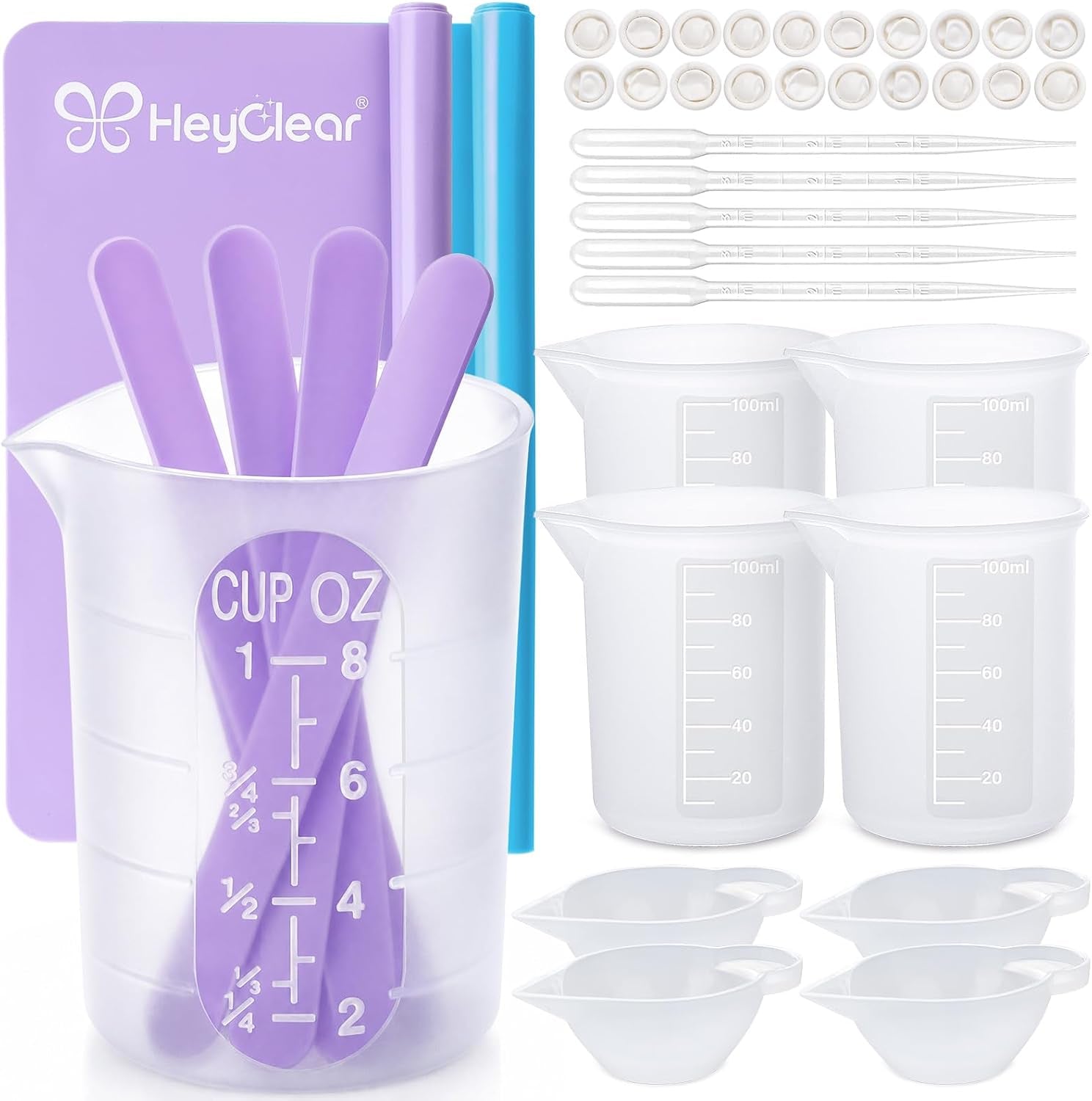 silicone-measuring-cups-kit-for-epoxy-resin-250-100ml-mixing-cups