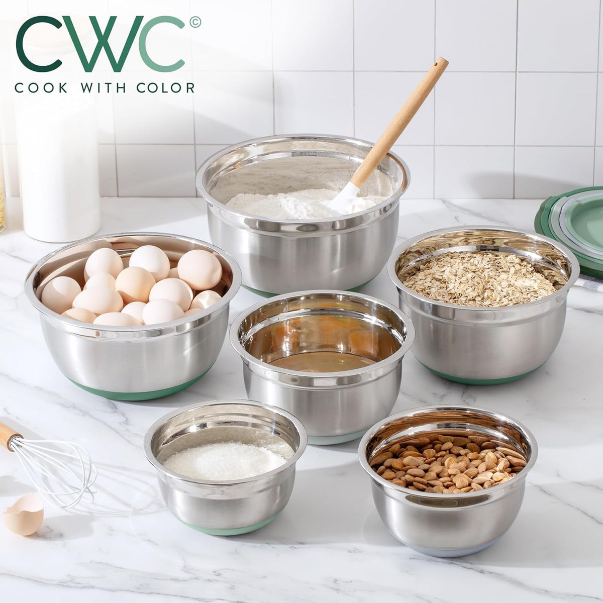 stainless-steel-mixing-bowls-set-with-lids-nesting-bowls-with-non-slip-bottom-sage-12-pieces