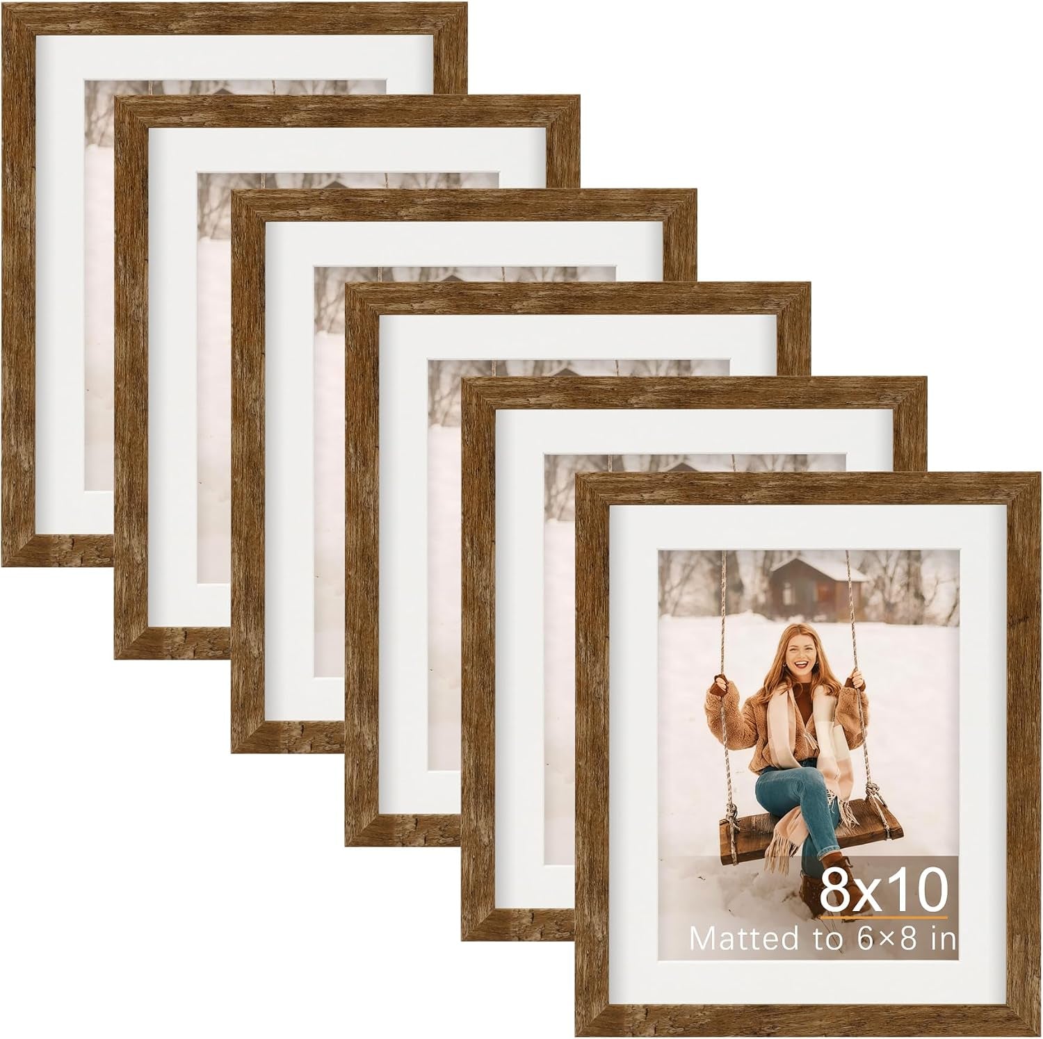 8x10-picture-frames-with-6x8-mat-set-of-6-rustic-brown