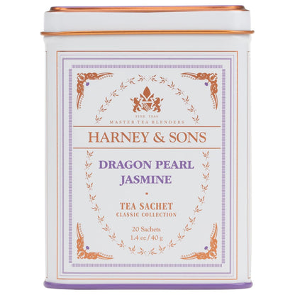Dragon Pearl Jasmine Tea, 20 Count(Pack of 1) | Hand-Rolled Jasmine Pearls, Pyramid Sachets, Brews 12 Oz per Sachet, Naturally Caffeinated, Kosher1