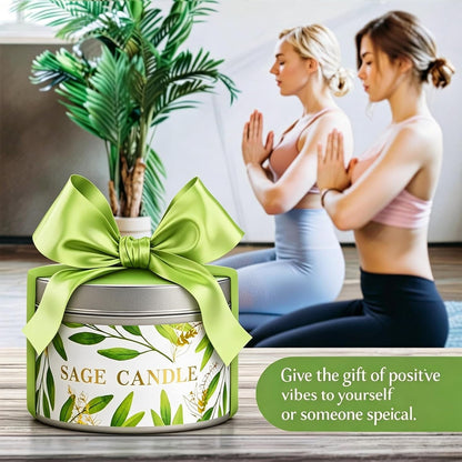 Sage Candles Gift Set, 4 Pack Soy Wax Scented Sage Candle for Cleansing7