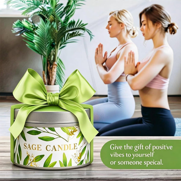 Sage Candles Gift Set, 4 Pack Soy Wax Scented Sage Candle for Cleansing7