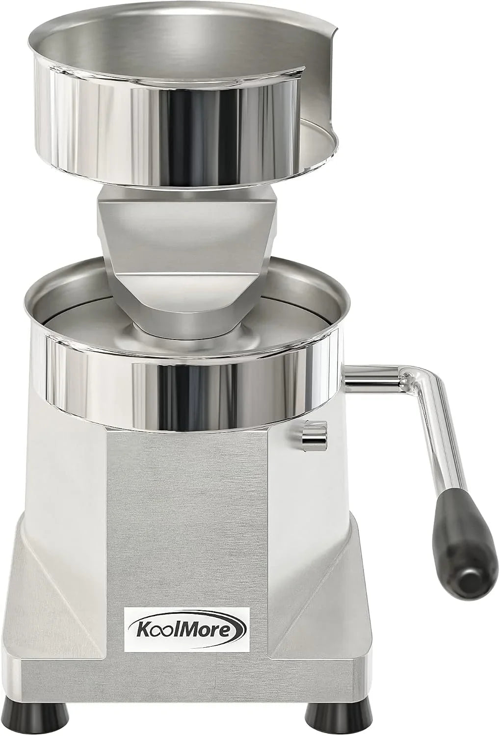 burger-press-patty-maker-for-5-hamburgers-stainless-steel-manual-forming-machine-for-personal-and-commercial-foods-heavy-duty-processor-includes-pattie-papers-chm-5-silver