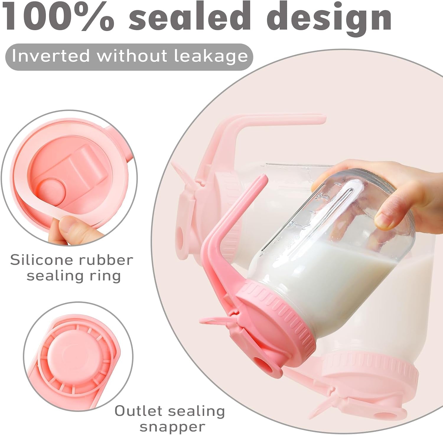 4pack-32oz-glass-pitcher-with-lid-wide-mouth-storage-container-1-quart-double-leakproof-glass-mason-jar-pitcher-with-pour-spout-lid-for-breastmilk-sun-tea-juice-cold-brew-coffee-water