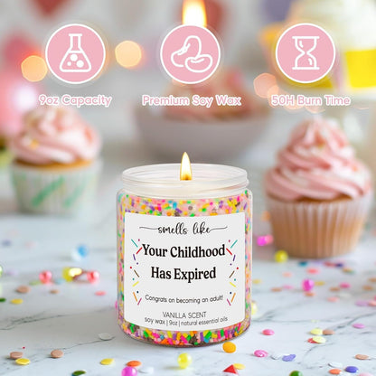 18Th Birthday Candle, 18Th Birthday Gifts for Girls, Boys - Turning 184