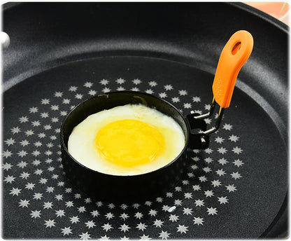 3.5" Egg Rings Set of 4 with Silicone Handle, Large Ring for Frying Eggs, round Mold for English Muffins - Griddle Cooking Shaper for Indoor Camping Breakfast Sandwiches W/Silicone Oil Brush4