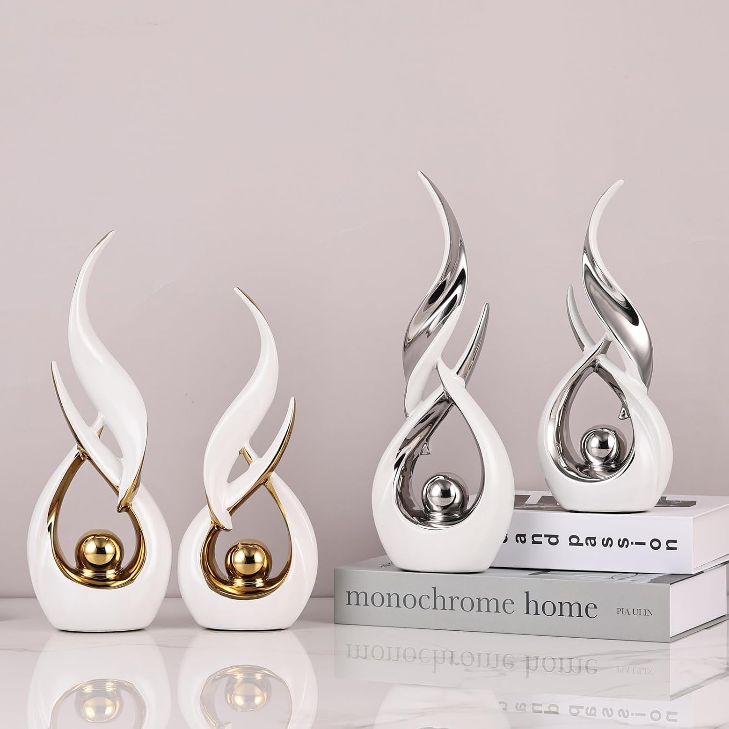 2-pcs-white-silver-ceramic-statues-for-home-decor-accents-modern-abstract-art-sculptures-elegant-tabletop-decorative-objects-for-dining-room-entryway-tv-stand-mantel-coffee-table-centerpieces