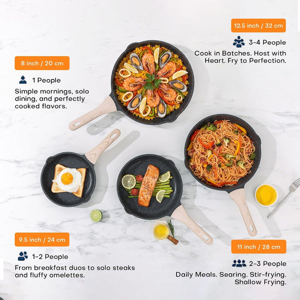Nonstick Frying Pan Skillet, 8 Inch Small Egg Omelet Pan, Healthy and Non Toxic, Induction Compatible, PFOA Free5