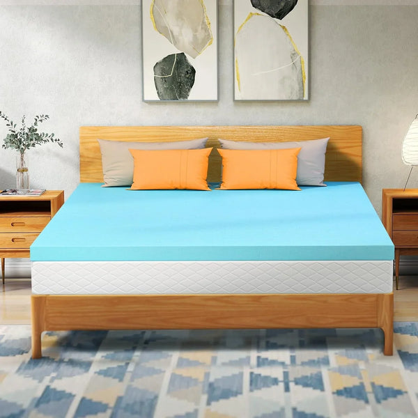 Twin XL Mattress Topper 3 Inch Cooling Gel Memory Foam, Certipur-Us Certified Topper & Pad for Back Pain Relief, Soft Breathable Bedding with Pressure Relief (Blue)7