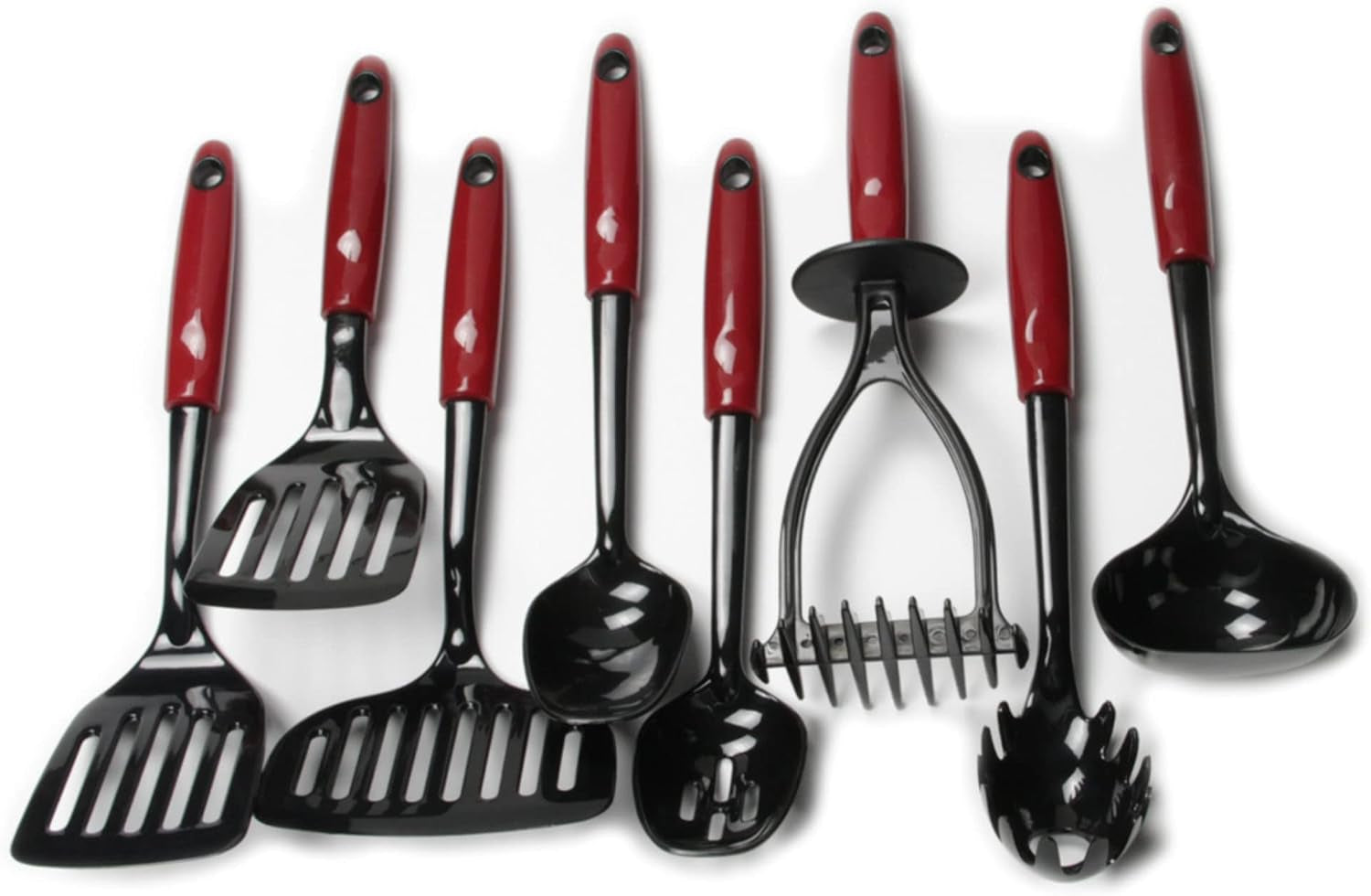 select-nylon-kitchen-tool-and-utensil-set-8-piece-set-red