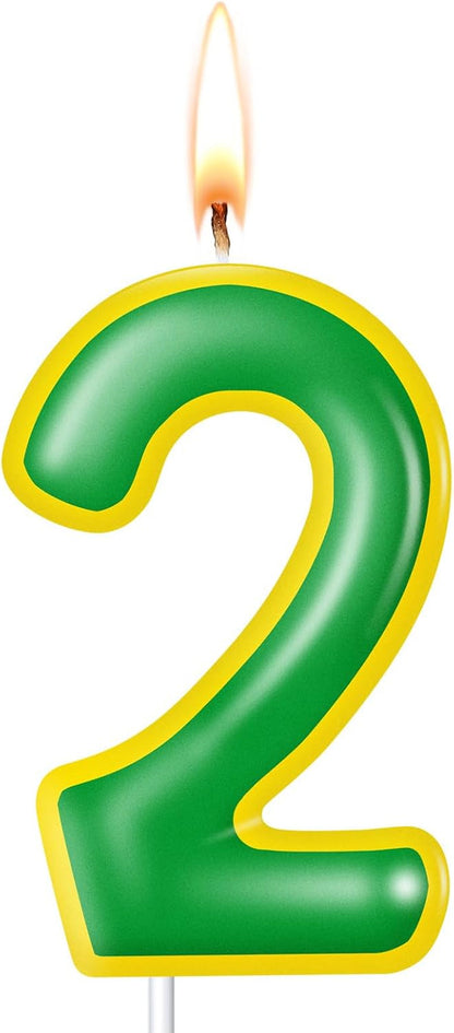 Street Party Decorations Birthday Candle Number 2 Cake Topper1
