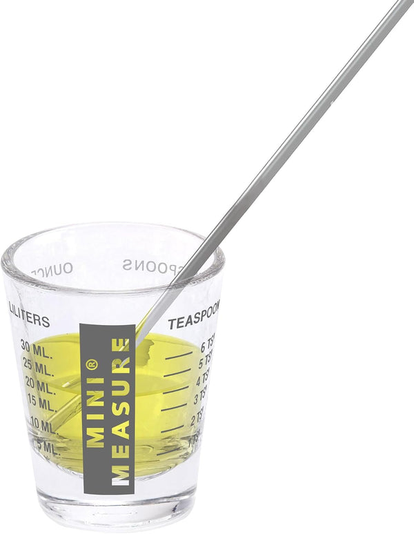 Mini Measure Heavy Glass, 20-Incremental Measurements Multi-Purpose Liquid and Dry Measuring Shot Glass, Black5