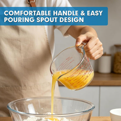 4 Pieces Glass Measuring Cups Set6