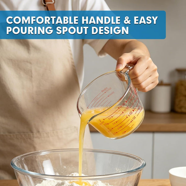 4 Pieces Glass Measuring Cups Set6