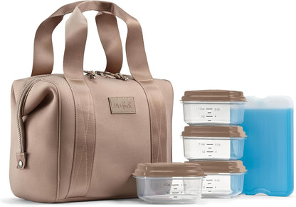 Remi Neoprene Lunch Bag for Women W/Ice Pack & Containers1
