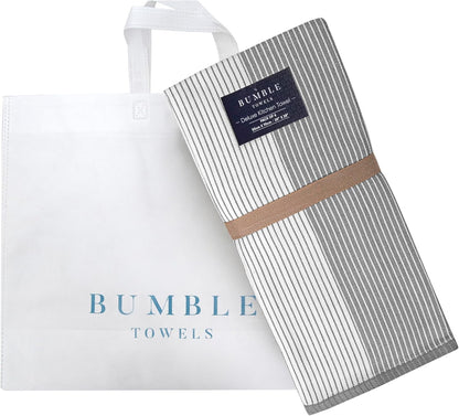 Premium Kitchen Towels 6 Pack 100% Cotton, 20"X28" Dish Towels - Grey | Large Flat & Terry Kitchen Linen Set with Hanging Loops, Highly Absorbent for Washing and Drying Dishes5