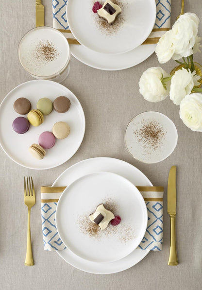 Modern White Porcelain 18-Piece Dinnerware Set for 69