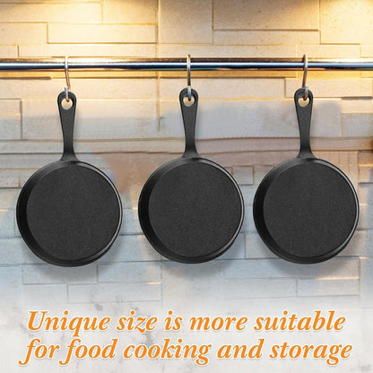 10 Sets 4 Inches Cast Iron Skillets Mini Black Iron Nonstick Frying Pan Small Sizzling Plate Egg Pan Cast Pot Bundle with Oil Brush for Indoor and Outdoor Restaurant Kitchen | Small Sizzling Plate Indoor Outdoor Cooking, Egg Pan Bundle with Brush, Individual Serving Dishes for Restaurant Kitchen5