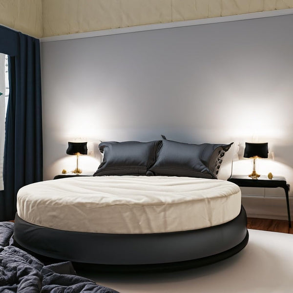 Ergonomic round Bed Mattress for Adults Made in USA, 86" Diameter Medium Firm,Foam Breathable Comfortable (9" Inches, round King)6