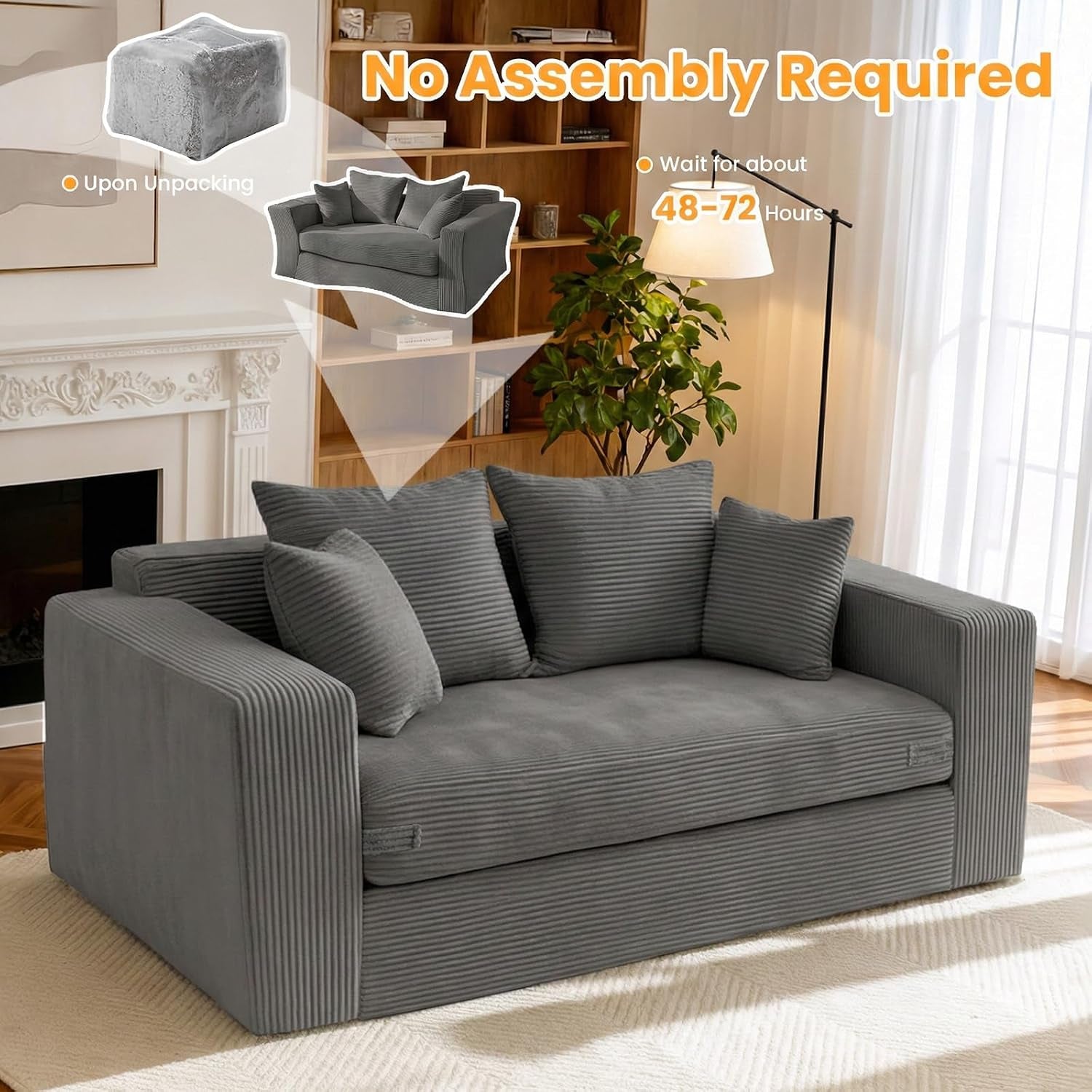 winzon-boneless-loveseat-3-in-1-convertible-sofa-bed-sleeper-sofa-floor-futon-bed-with-4-pillows-55-grey-boneless-couch-for-living-room-guest-room-small-space-no-assembly-required-corduroy
