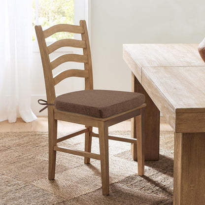 Chair Cushions for Dining Chairs, Non Slip Chair Pads with Ties and Washable Covers, Memory Foam Kitchen Chair Cushions Set of 4, 16"X16"X2.5", Brown7