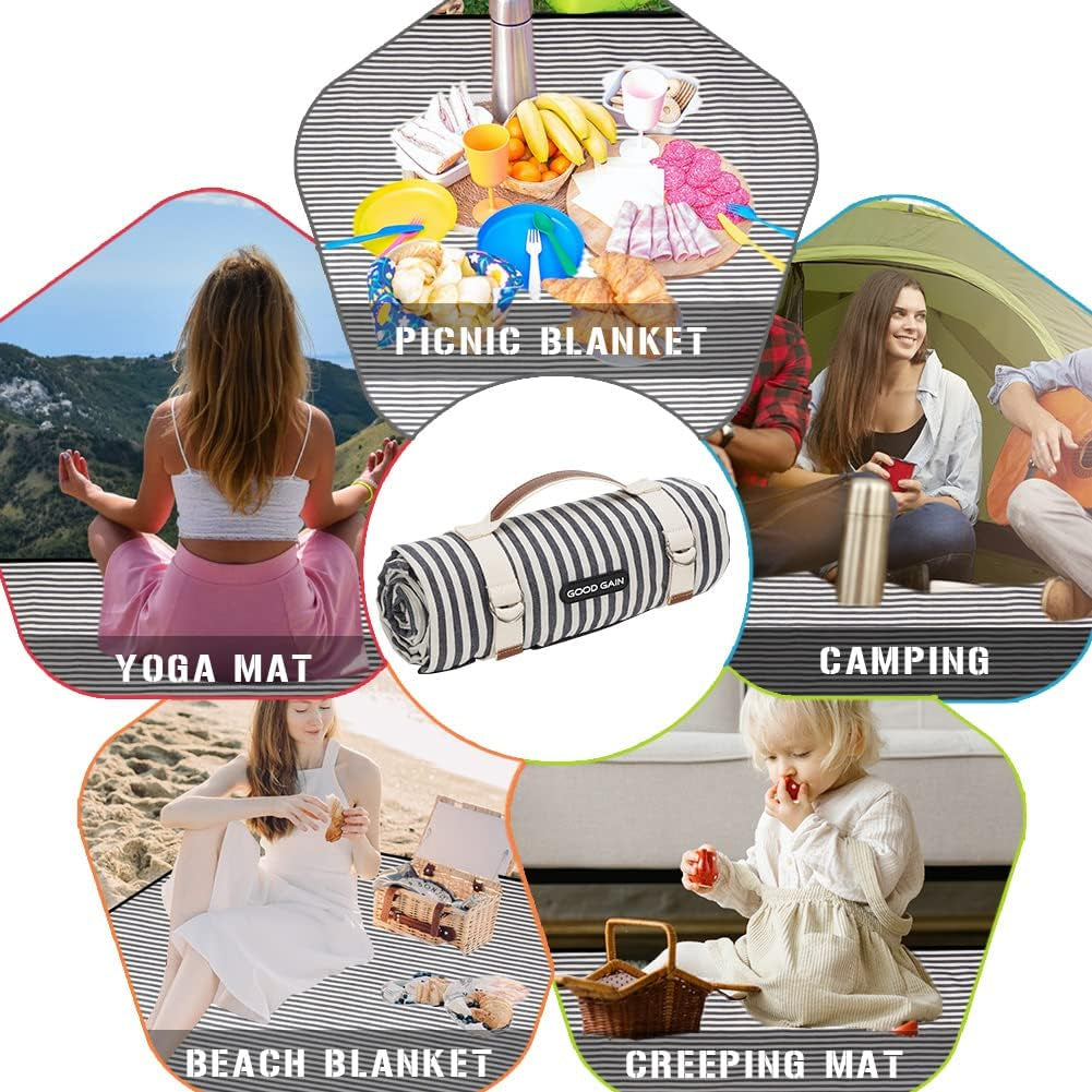 waterproof-picnic-blanket-portable-with-carry-strap-for-beach-mat-or-family-outdoor-camping-party-navy-blue