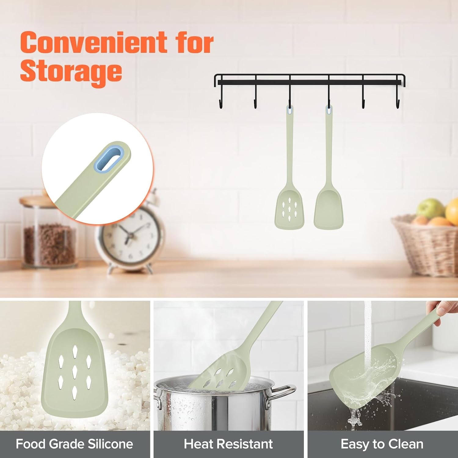 silicone-spatula-set-of-2-pack-heat-resistant-solid-slotted-turner-green