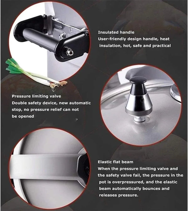 50L Pressure Cooker, Commercial Pressure Cooker, Large Capacity Explosion-Proof Gas Aluminum Alloy Pressure Cooker, Suitable for Restaurants, Etc.6