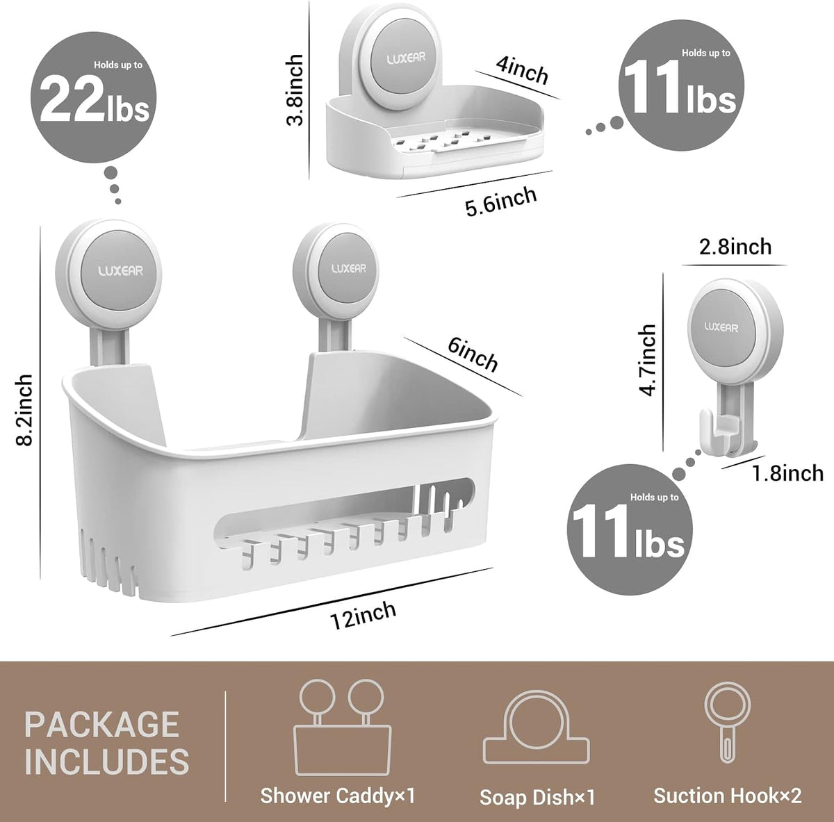 4-pack-shower-caddy-set-suction-cup-shower-shelf-soap-dish-hooks-1-sec-installation-no-drill-removable-powerful-waterproof-organizer-for-bathroom-kitchen-rv-22lbs-capacity-removable