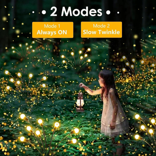 6 Pack Solar Garden Lights Outdoor Waterproof Firefly Lights Warm White8