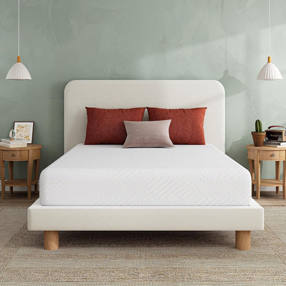 EGO 6 Inch Full Memory Foam Mattress - Green Tea & Cooling Gel, Medium Firm, Certipur-Us Certified, Double Mattress, 54"X75", White1